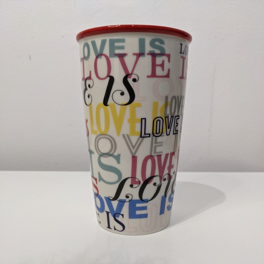 Starbucks "Love Is" ceramic tumbler